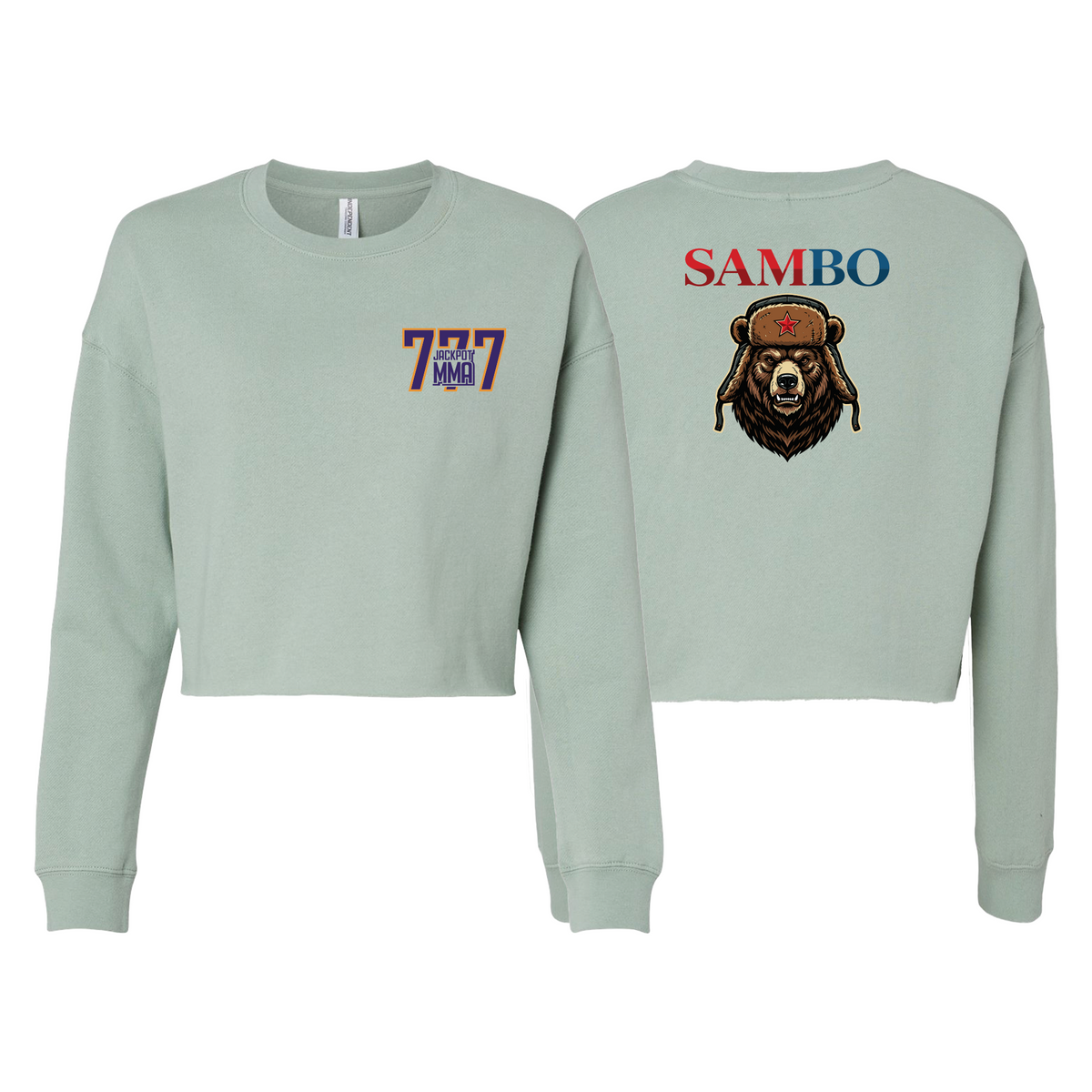 Jackpot MMA Women's Cropped Crewneck Sweatshirt #8180 A