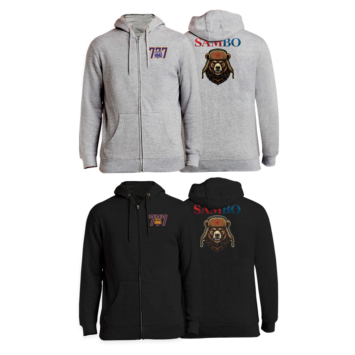 Jackpot MMA Zip-Up Hoodies #8180 A