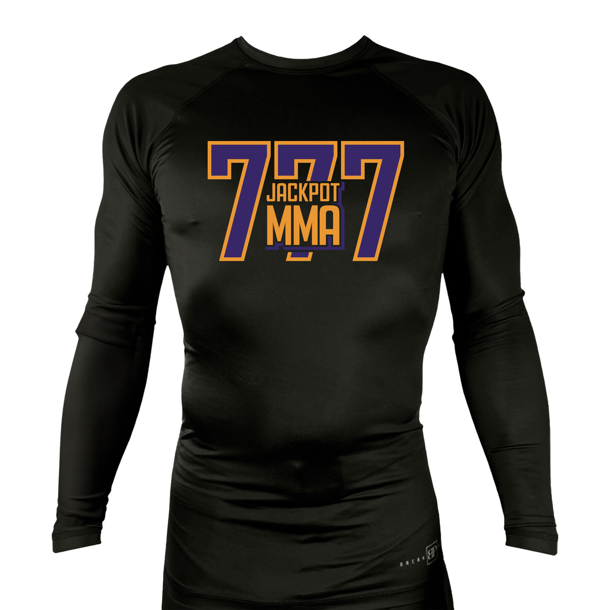 Jackpot MMA All Black Rash Guards Long Sleeves #8180 B