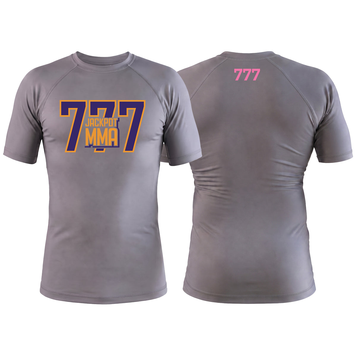 Jackpot MMA Gray Rash Guards Short Sleeve #8180 B