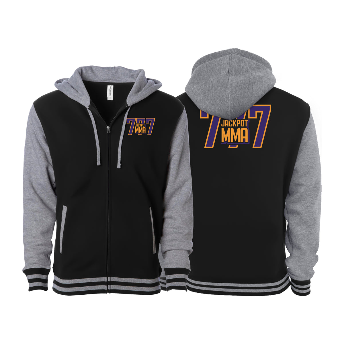 Jackpot MMA Varsity Zip-Up Hoodies #8180 D