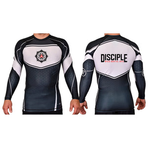 Disciple MMA Academy Rash Guards Black/White #8181 A