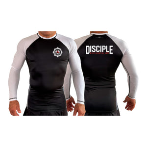 Disciple MMA Academy All Black Ranked Long Sleeve Rash Guards #8181 A