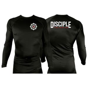 Disciple MMA Academy All Black Rash Guards Long Sleeves #8181 A
