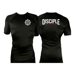 Disciple MMA Academy All Black Rash Guards Short Sleeves #8181 A