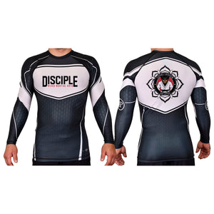 Disciple MMA Academy Rash Guards Black/White #8181 D