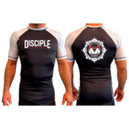 Disciple MMA All Black Ranked Short Sleeve Rash Guards #8181 D