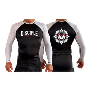 Disciple MMA All Black Ranked Long Sleeve Rash Guards #8181 D