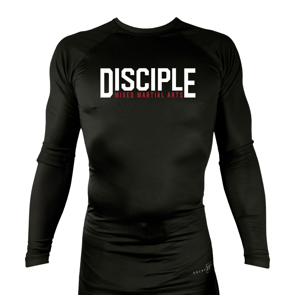 Disciple MMA All Black Rash Guards Long Sleeves #8181 D
