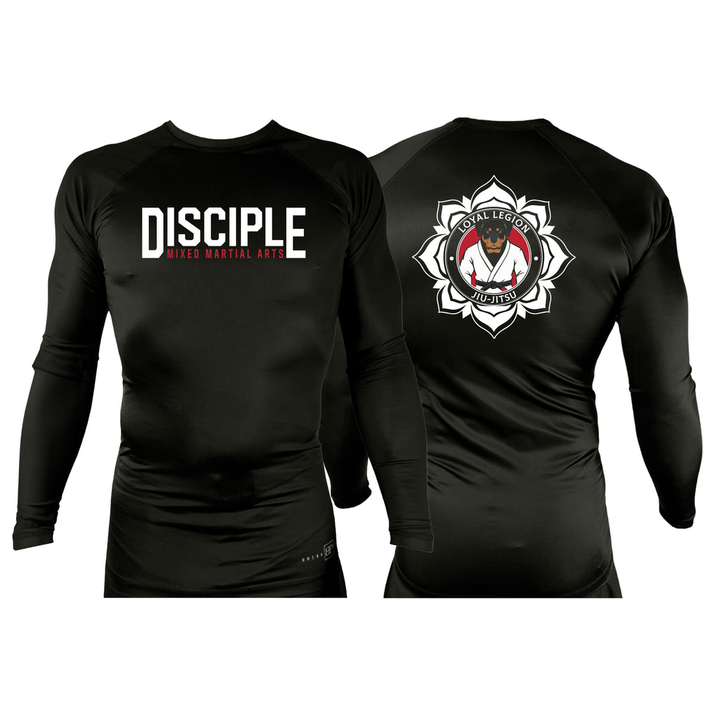Disciple MMA All Black Rash Guards Long Sleeves #8181 D