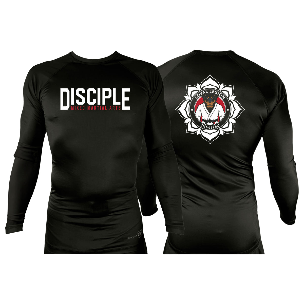 Disciple MMA All Black Rash Guards Long Sleeves #8181 D