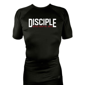 Disciple MMA All Black Rash Guards Short Sleeves #8181 D