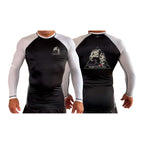 Jungle Cat Jiu Jitsu All Black Ranked Long Sleeve Rash Guards #8182 A
