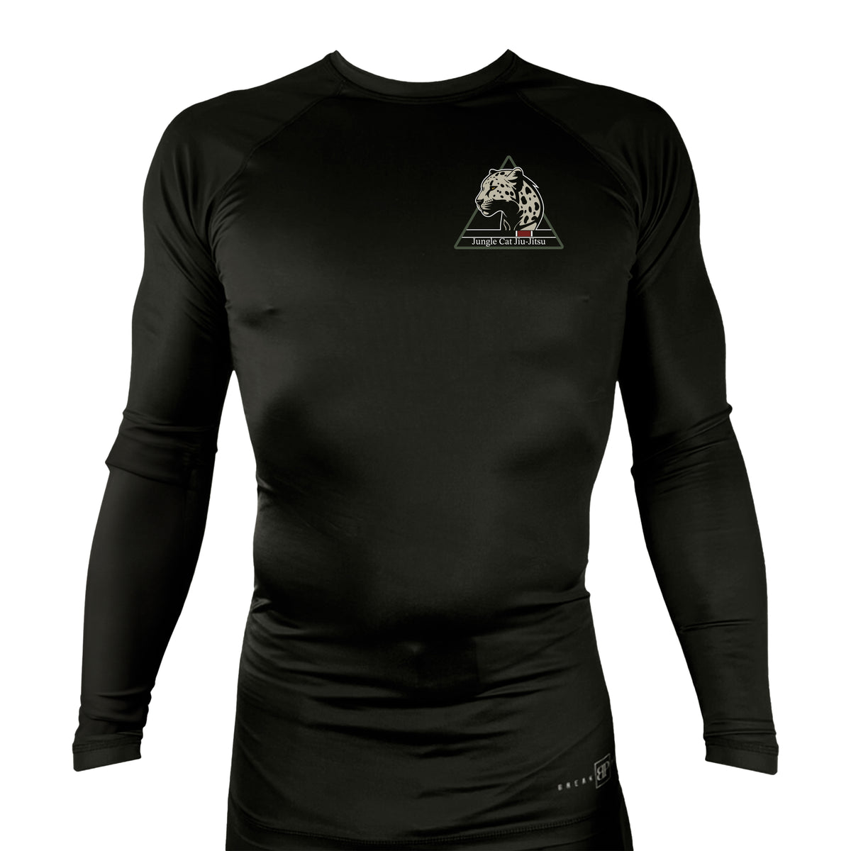 Jungle Cat Jiu Jitsu All Black Rash Guards Long Sleeves #8182 A