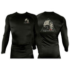 Jungle Cat Jiu Jitsu All Black Rash Guards Long Sleeves #8182 A