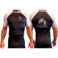 Jungle Cat Jiu Jitsu All Black Ranked Short Sleeve Rash Guards #8182 A