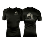 Jungle Cat Jiu Jitsu All Black Rash Guards Short Sleeves #8182 A