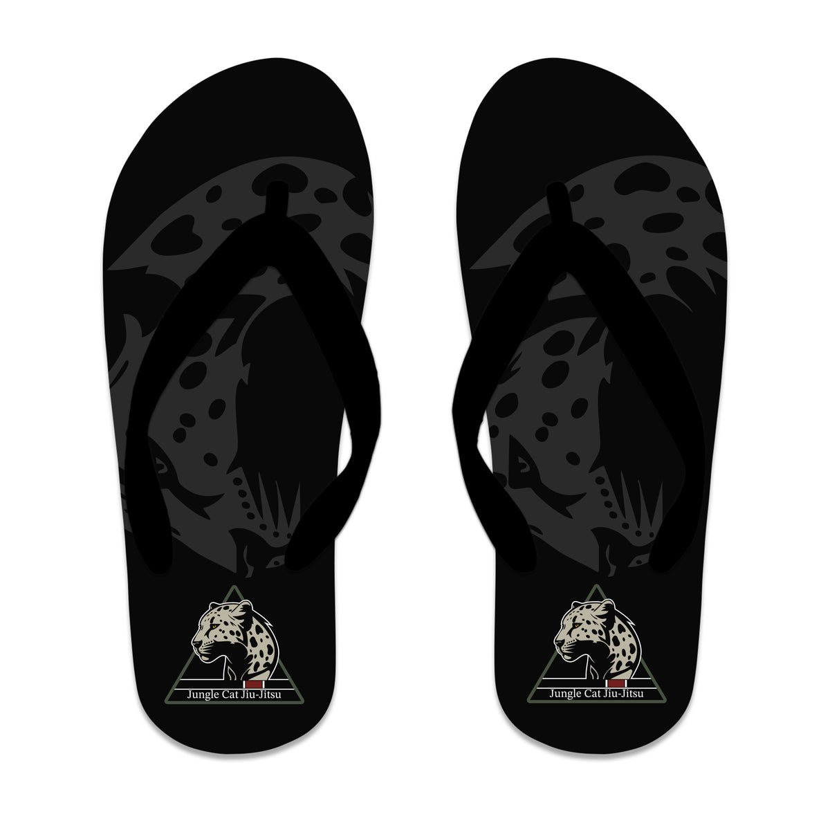 Jungle Cat Jiu Jitsu Flip Flops #8182 A