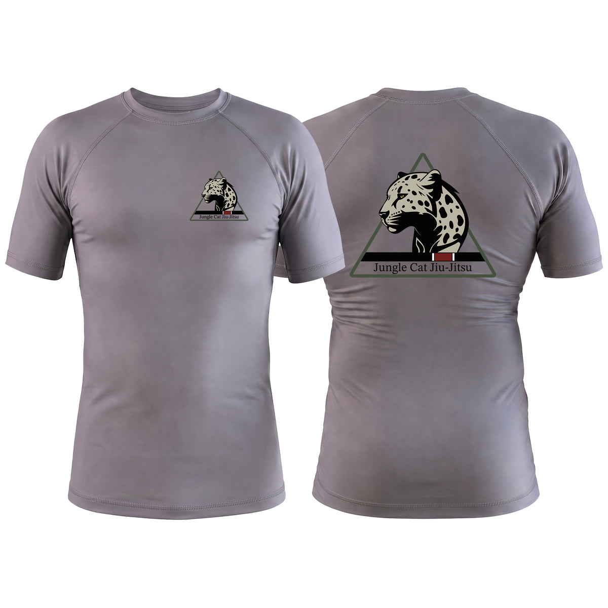 Jungle Cat Jiu Jitsu Gray Rash Guards Short Sleeve #8182 A