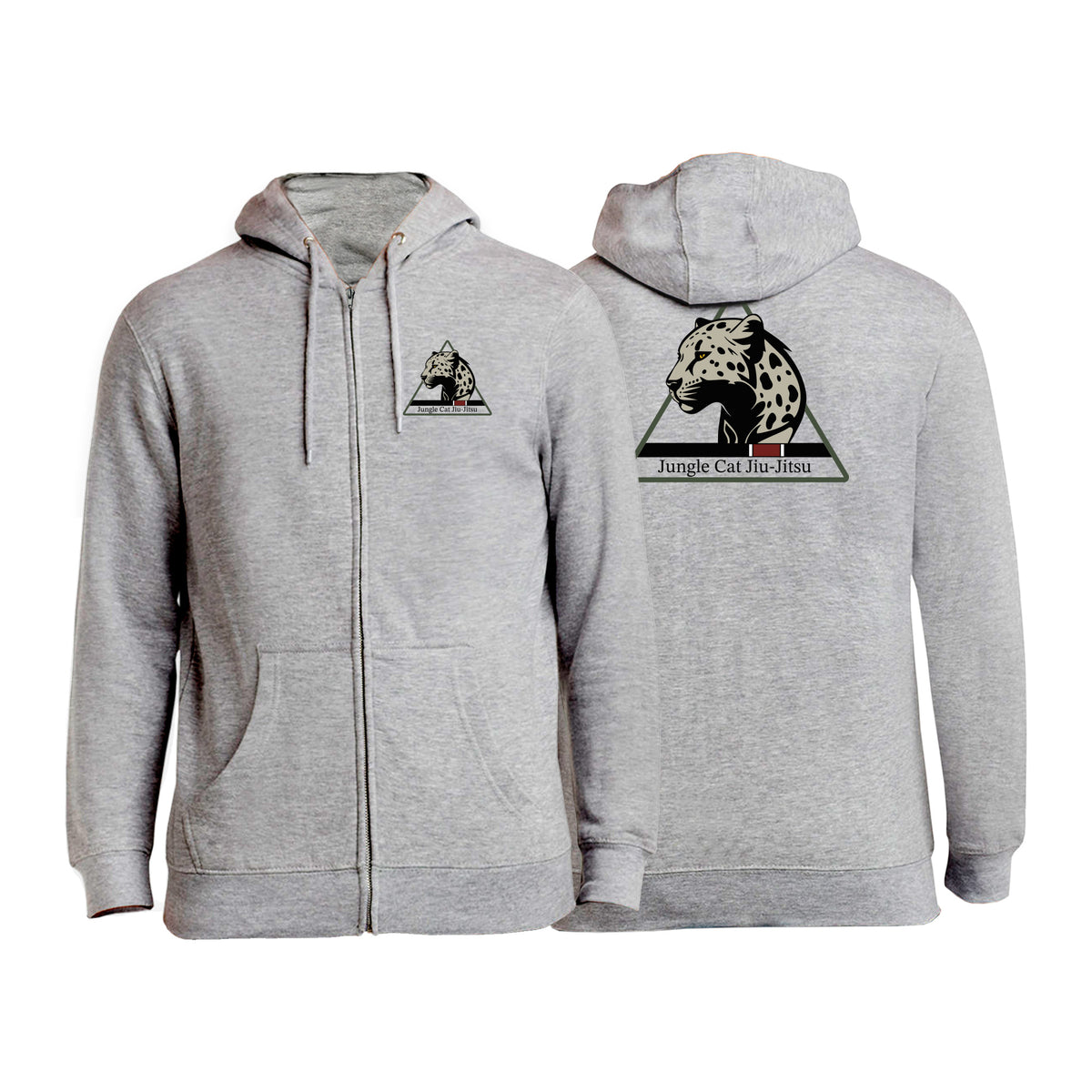 Jungle Cat Jiu Jitsu Zip-Up Hoodies #8182 A
