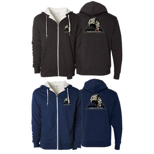 Jungle Cat Jiu Jitsu Sherpa Lined Zip-Up Hoodie #8182 A