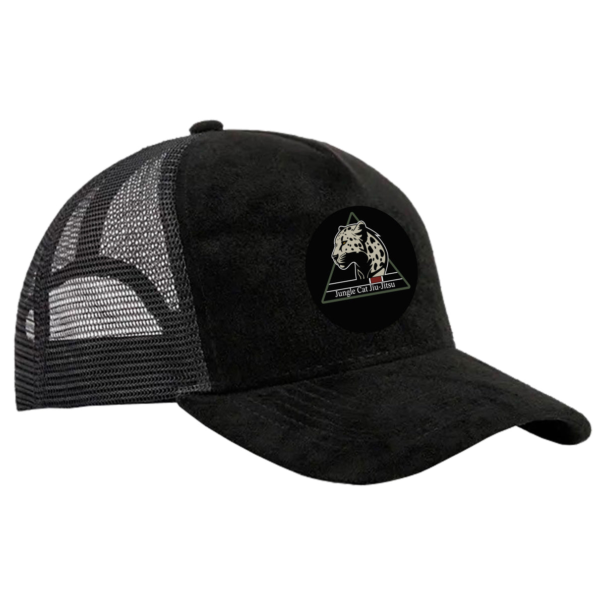Jungle Cat Jiu Jitsu Suede Trucker Hat #8182 A