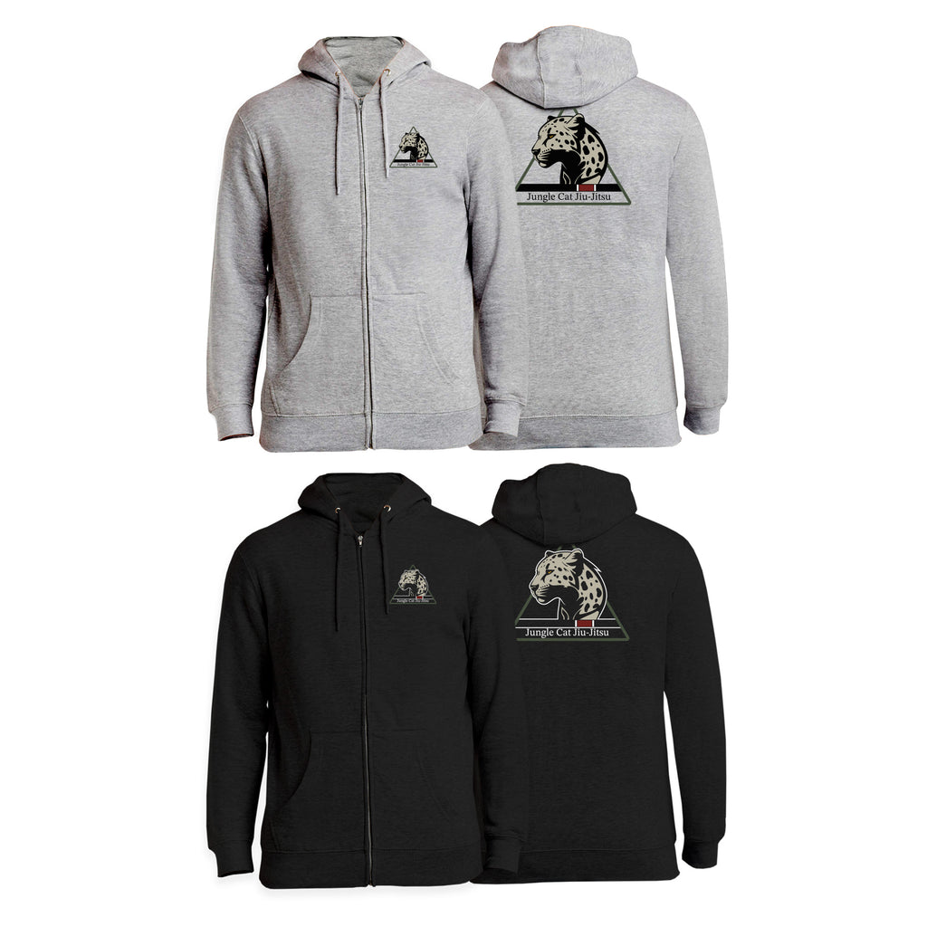 Jungle Cat Jiu Jitsu Zip-Up Hoodies #8182 A