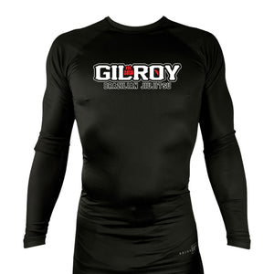 Gilroy BJJ Academy All Black Rash Guards Long Sleeves #8183 B