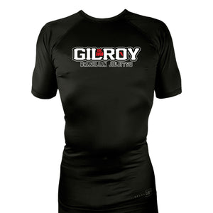 Gilroy BJJ Academy All Black Rash Guards Short Sleeves #8183 B