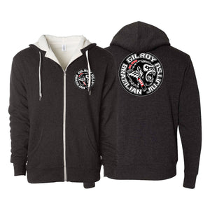 Gilroy BJJ Academy Sherpa Lined Zip-Up Hoodie #8183 C
