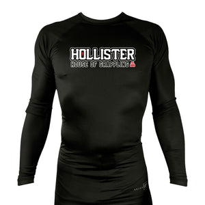 Hollister House of Grappling All Black Rash Guards Long Sleeves #8184 A