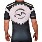 Oranday bros jiu jitsu Academy Rash Guards Black/White #8185 A