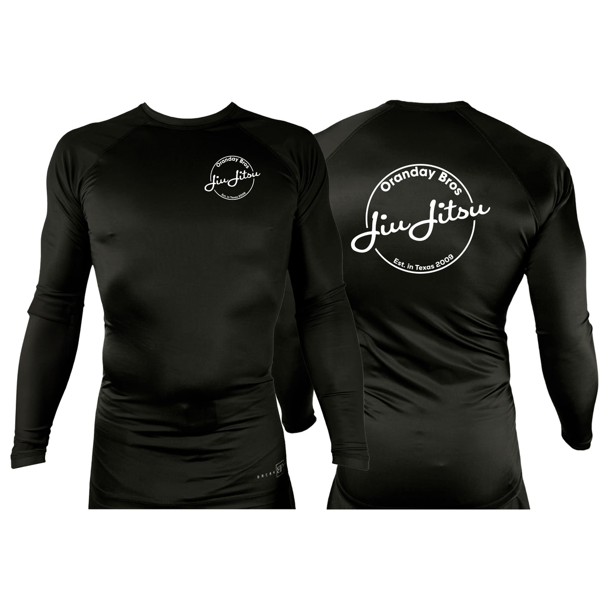 Oranday bros jiu jitsu All Black Rash Guards Long Sleeves #8185 A