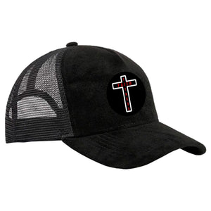 Faith and Fitness Suede Trucker Hat #8186 A