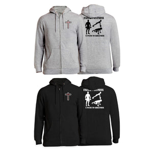 Faith and Fitness Zip-Up Hoodies #8186 A
