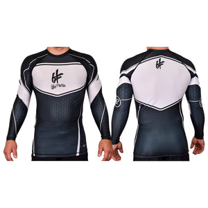 Only4theFam Academy Rash Guards Black/White #8187 A
