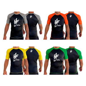 Only4theFam All Black Ranked Short Sleeve Rash Guards #8187 A