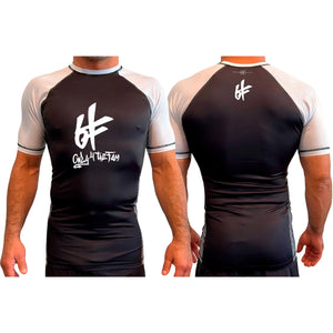 Only4theFam All Black Ranked Short Sleeve Rash Guards #8187 A