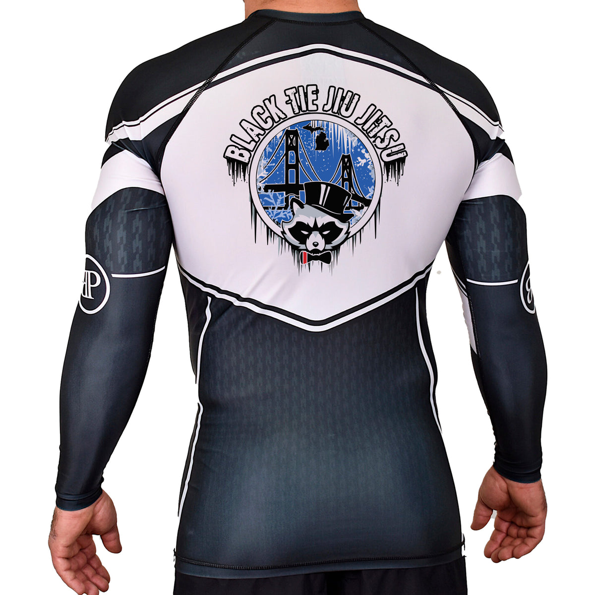 Hayastan Grappling Academy Rash Guards Black/White #8188 A
