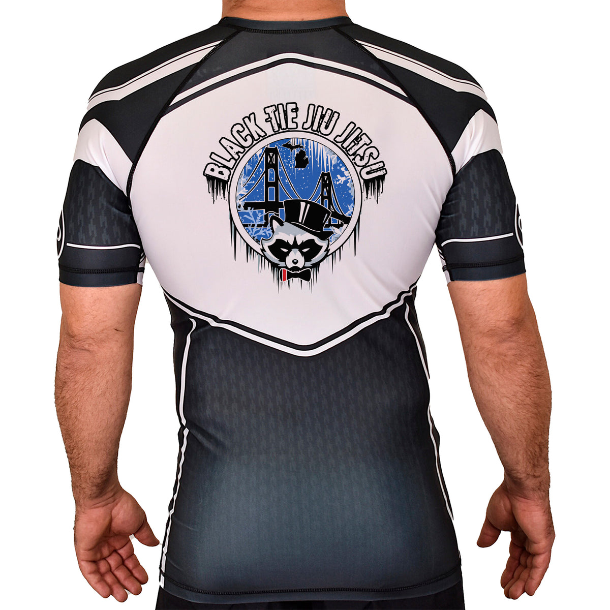 Hayastan Grappling Academy Rash Guards Black/White #8188 A
