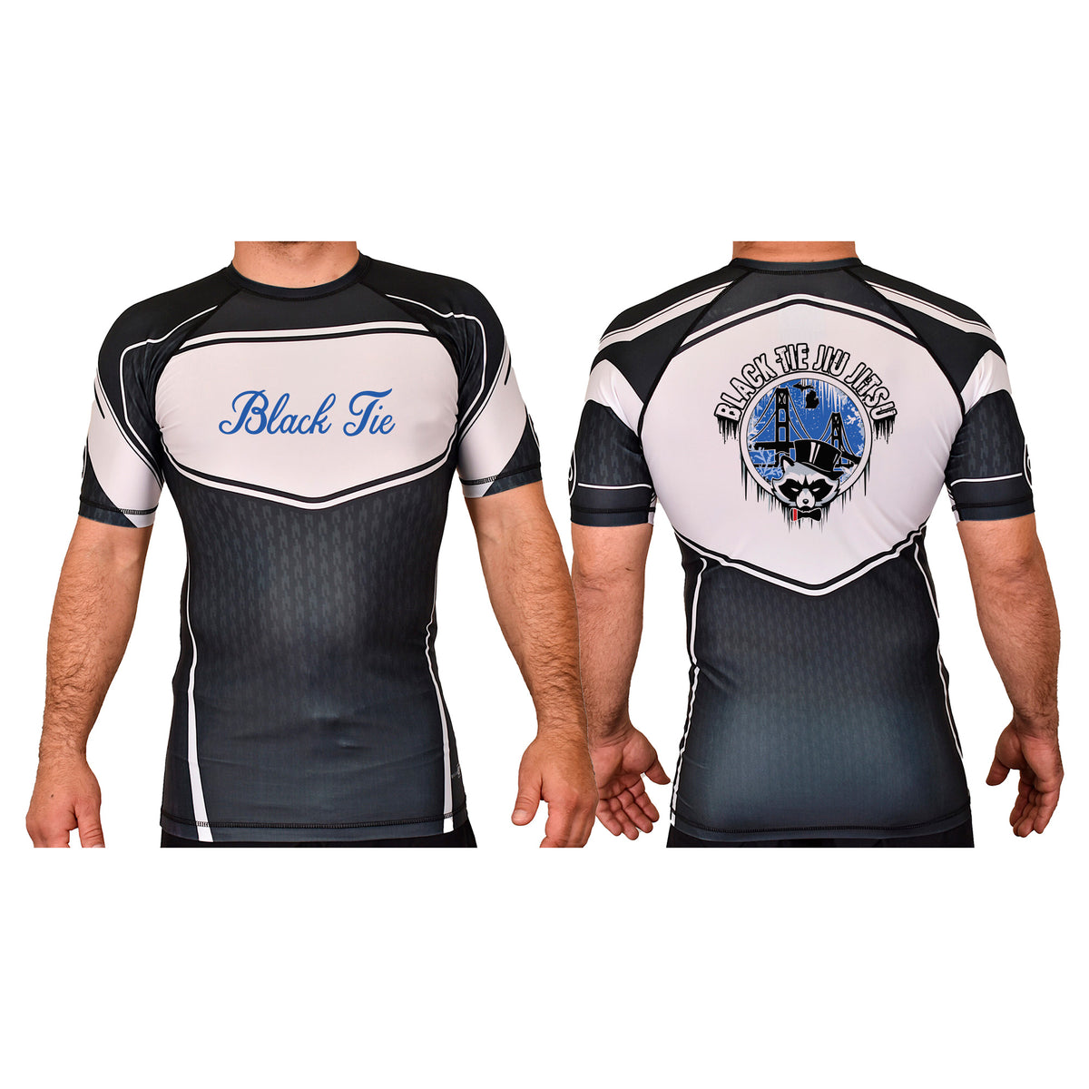 Hayastan Grappling Academy Rash Guards Black/White #8188 A
