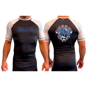 Hayastan Grappling Academy All Black Ranked Short Sleeve Rash Guards #8188 A