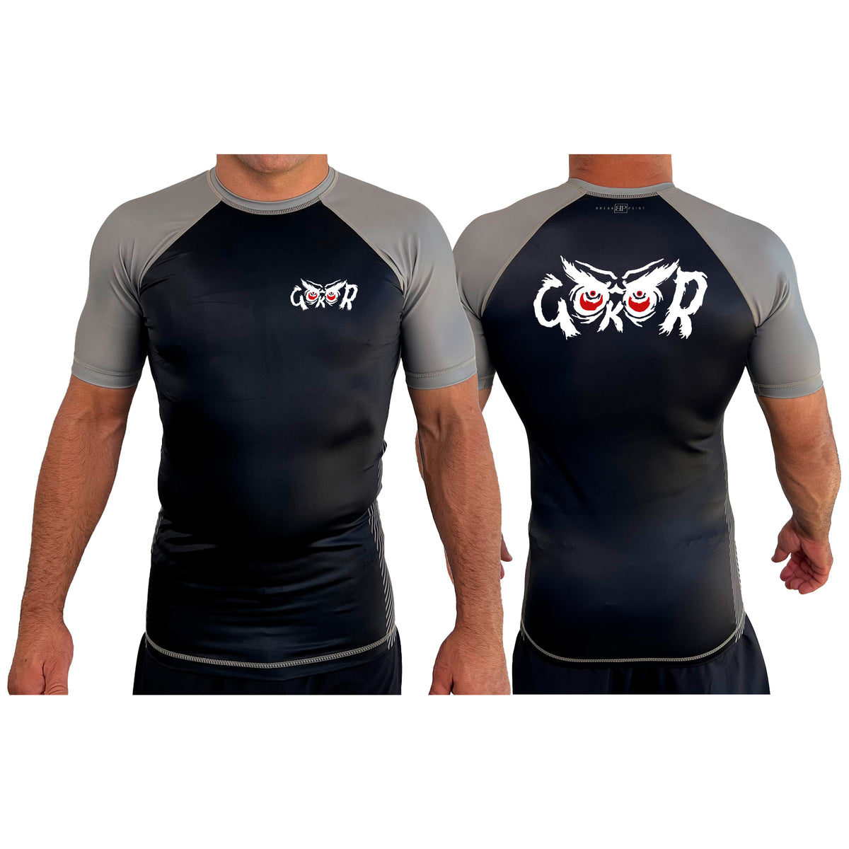 Hayastan Grappling Academy All Black Ranked Short Sleeve Rash Guards #8188 B