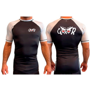 Hayastan Grappling Academy All Black Ranked Short Sleeve Rash Guards #8188 B