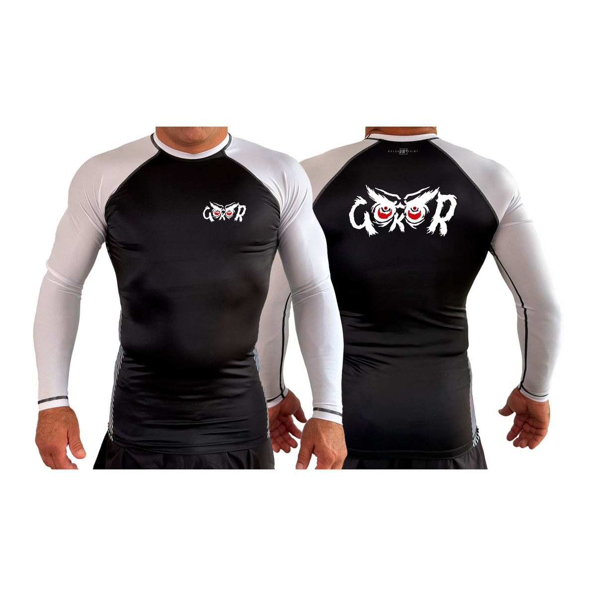 Hayastan Grappling Academy All Black Ranked Long Sleeve Rash Guards #8188 B