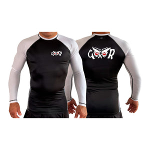 Hayastan Grappling Academy All Black Ranked Long Sleeve Rash Guards #8188 B