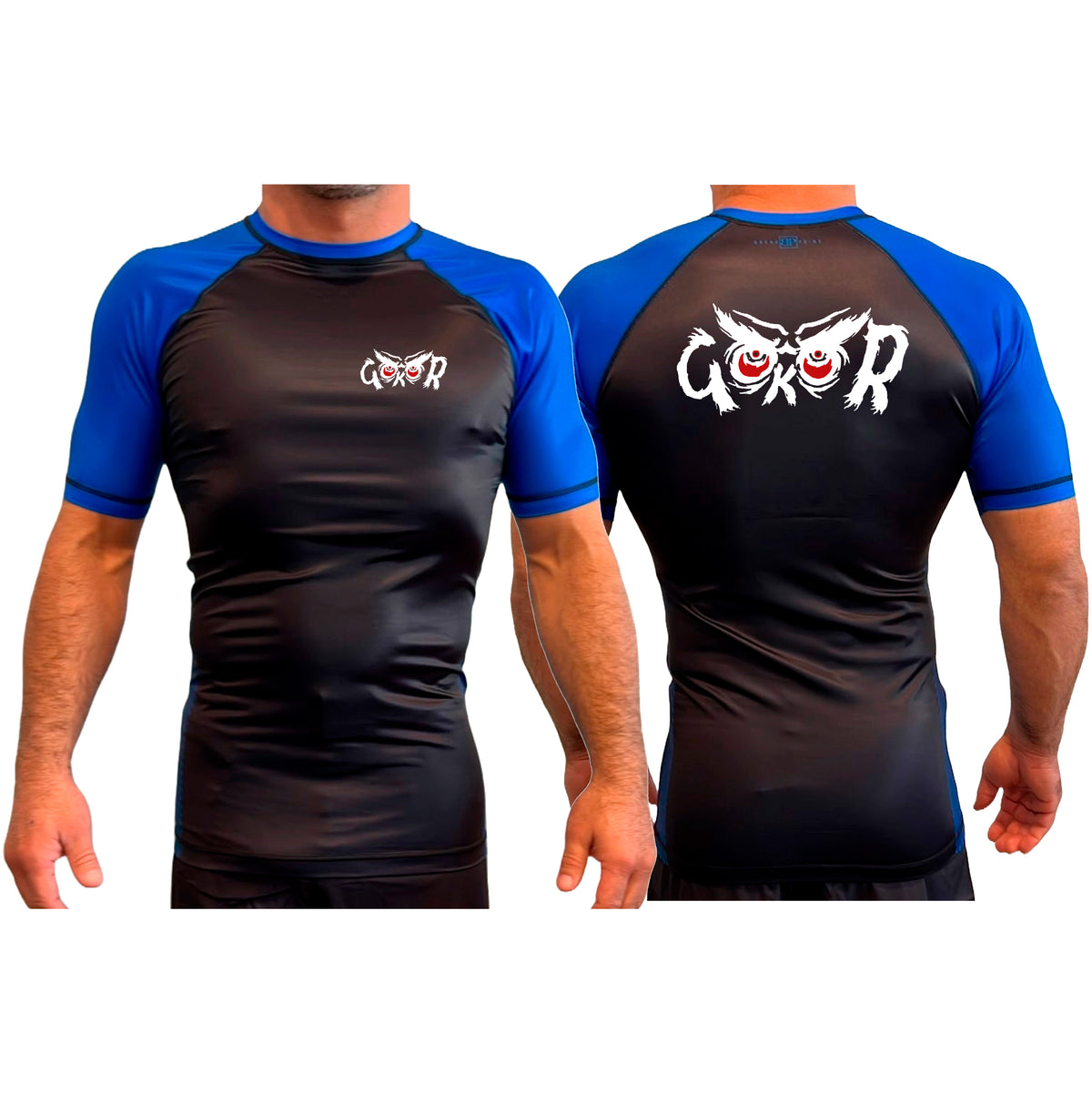 Hayastan Grappling Academy All Black Ranked Short Sleeve Rash Guards #8188 B