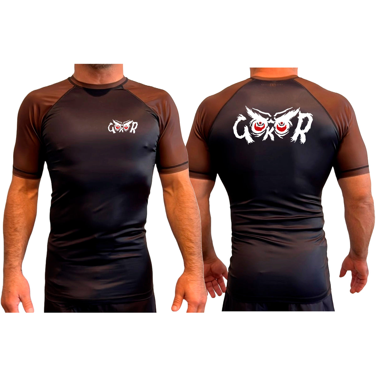 Hayastan Grappling Academy All Black Ranked Short Sleeve Rash Guards #8188 B