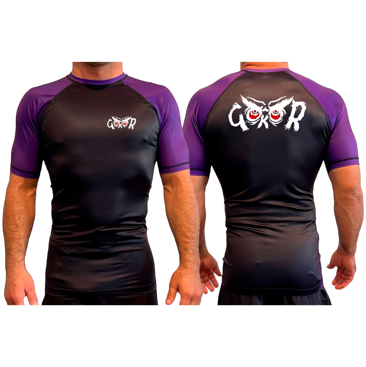 Hayastan Grappling Academy All Black Ranked Short Sleeve Rash Guards #8188 B