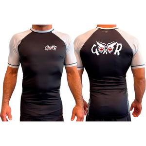Hayastan Grappling Academy All Black Ranked Short Sleeve Rash Guards #8188 B